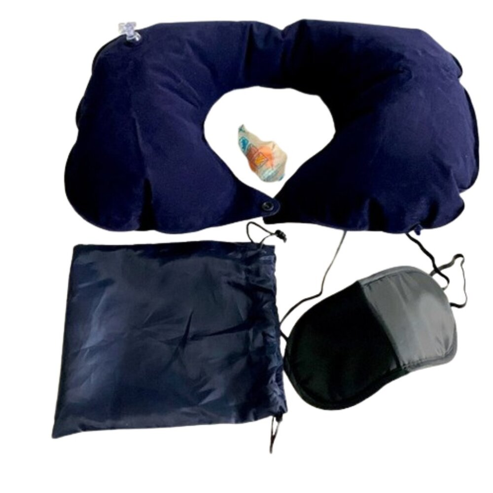 2PCS Inflatable Travel Pillow, Adjustable Inflatable Neck Pillow - Picture 6 of 7
